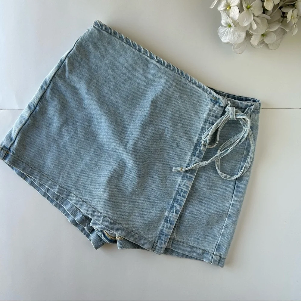 ASOS Stradivarius Denim Skort